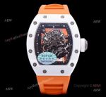 KV Factory Swiss Replica Richard Mille Bubba Watson RM 055 White Ceramic Automatic Watch - Orange Rubber Band (1)_th.jpg